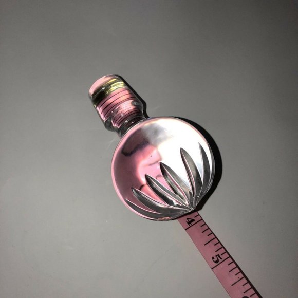 VTG Heavy Clear Cut Lead Crystal Glass Flare Ship's Table Decanter 8" - Picture 12 of 12